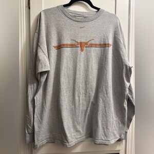 Vtg Nike Texas Longhorns L/S Center Swoosh Tee XL